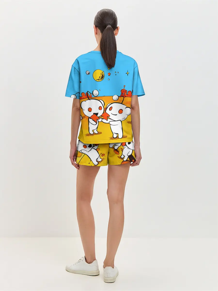 Женская пижама с шортами / REDDIT / РЕДДИТ / UPVOTE ART