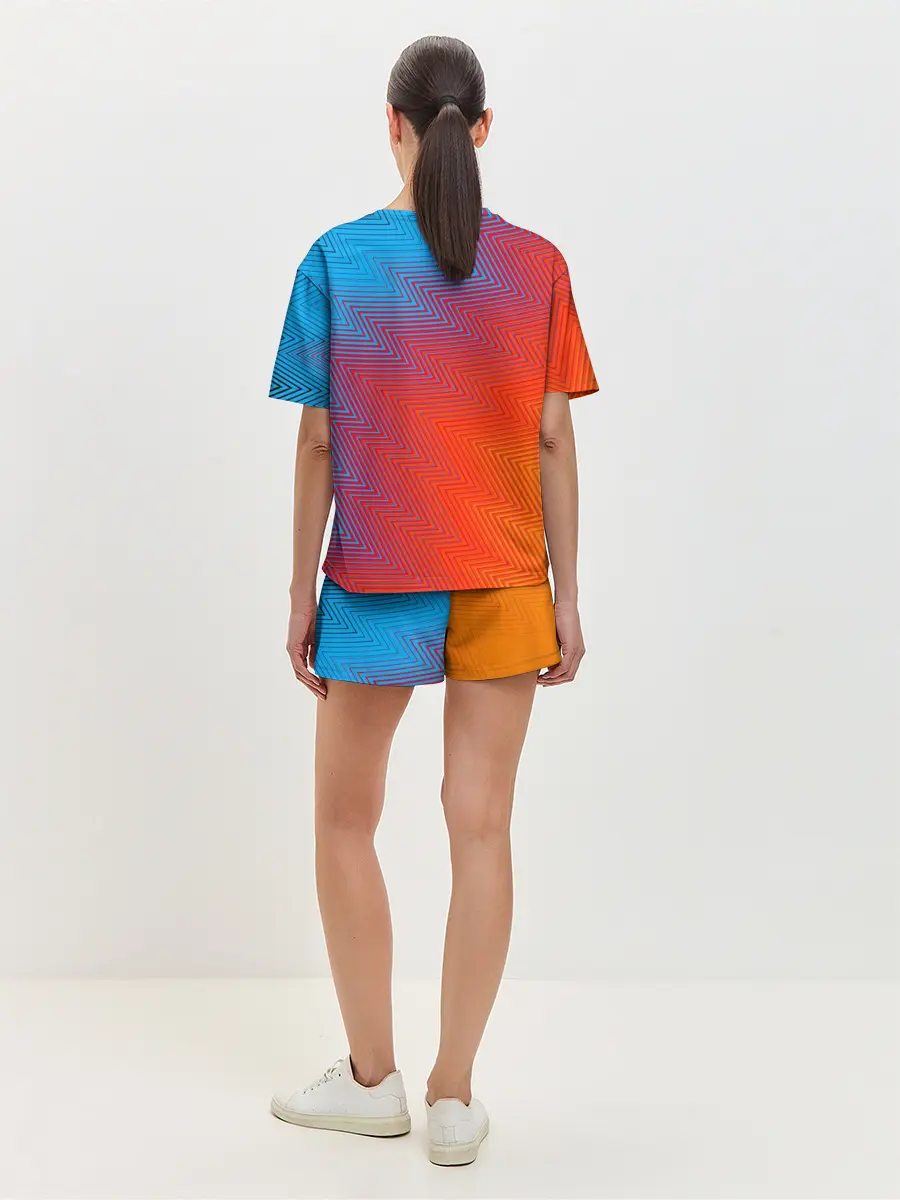 Женская пижама с шортами / ГРАДИЕНТ АБСТРАКЦИЯ / GRADIENT