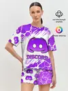 Женская пижама с шортами / DISCORD / ДИСКОРД / ТРЕЩИНЫ