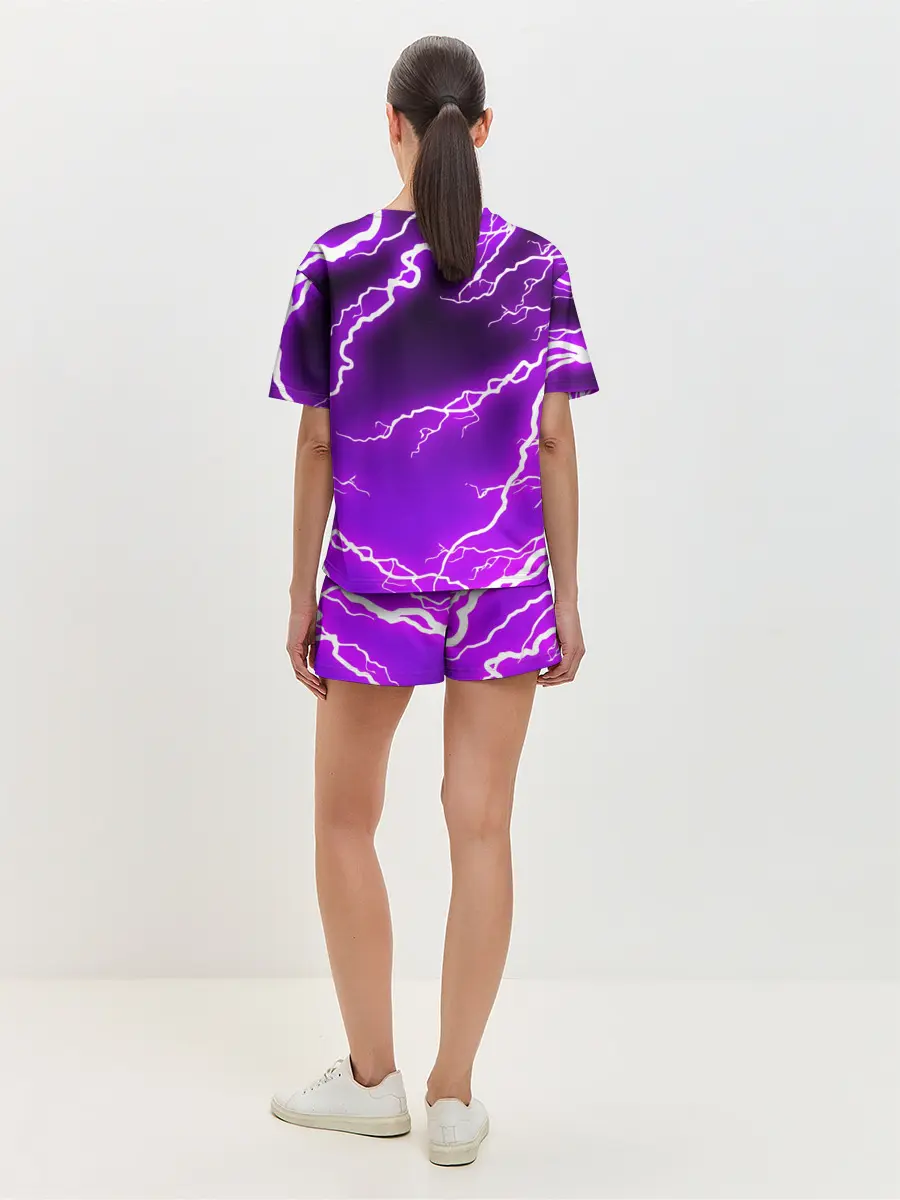 Женская пижама с шортами / DISCORD / ДИСКОРД / МОЛНИЯ