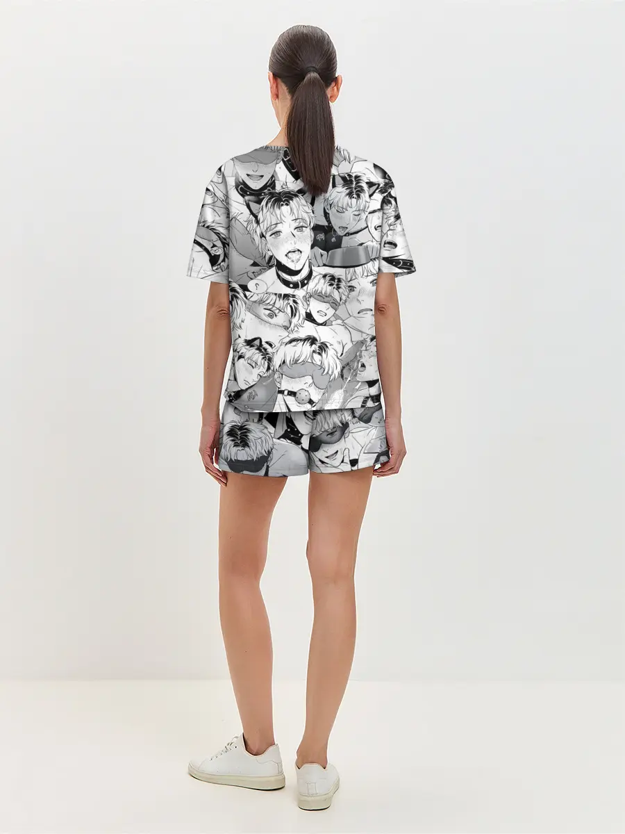 Женская пижама с шортами / Ахегао/Ahegao парни О Чан У