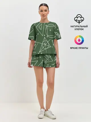Женская пижама с шортами / Геометрия теоремы и признаки