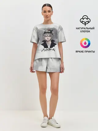 Женская пижама с шортами / Аста и Секре Чёрный клевер