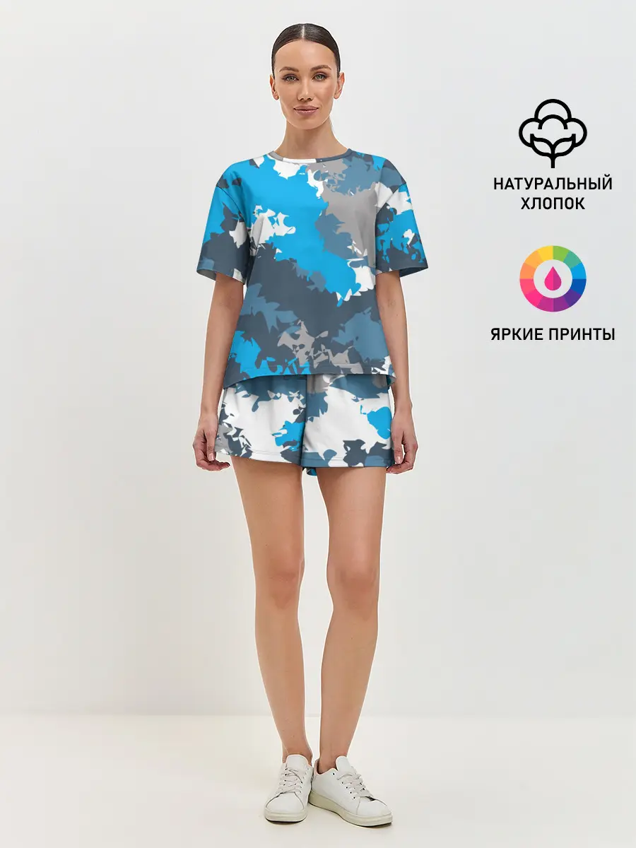 Женская пижама с шортами / Камуфляж