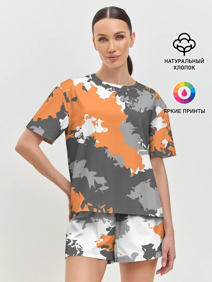 Женская пижама с шортами / Камуфляж