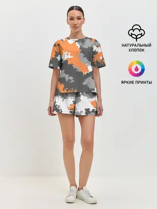 Женская пижама с шортами / Камуфляж
