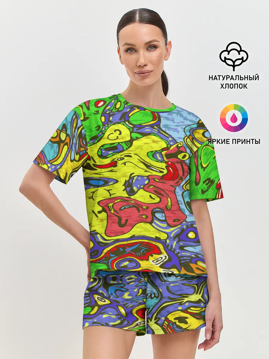 Женская пижама с шортами / Multicolored