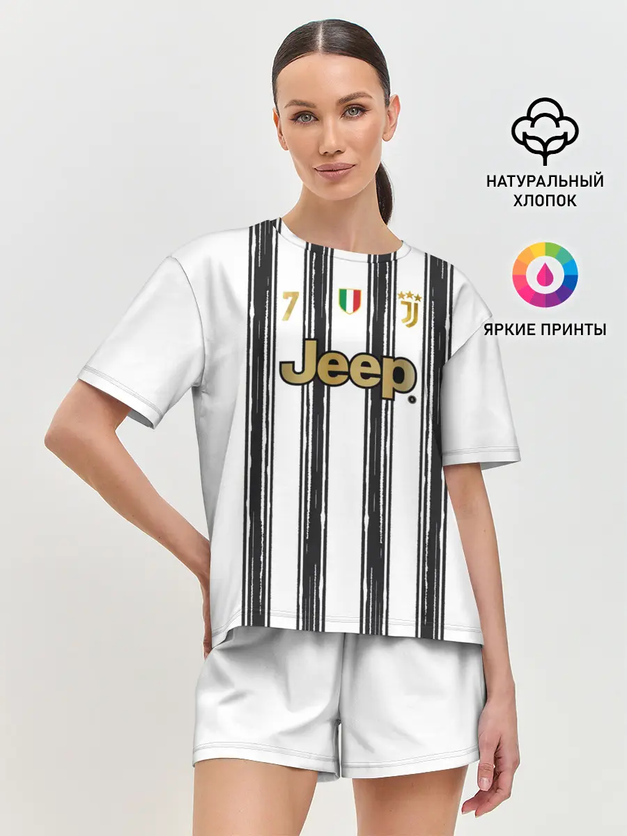 Женская пижама с шортами / Футбольная форма Роналдо 20/21