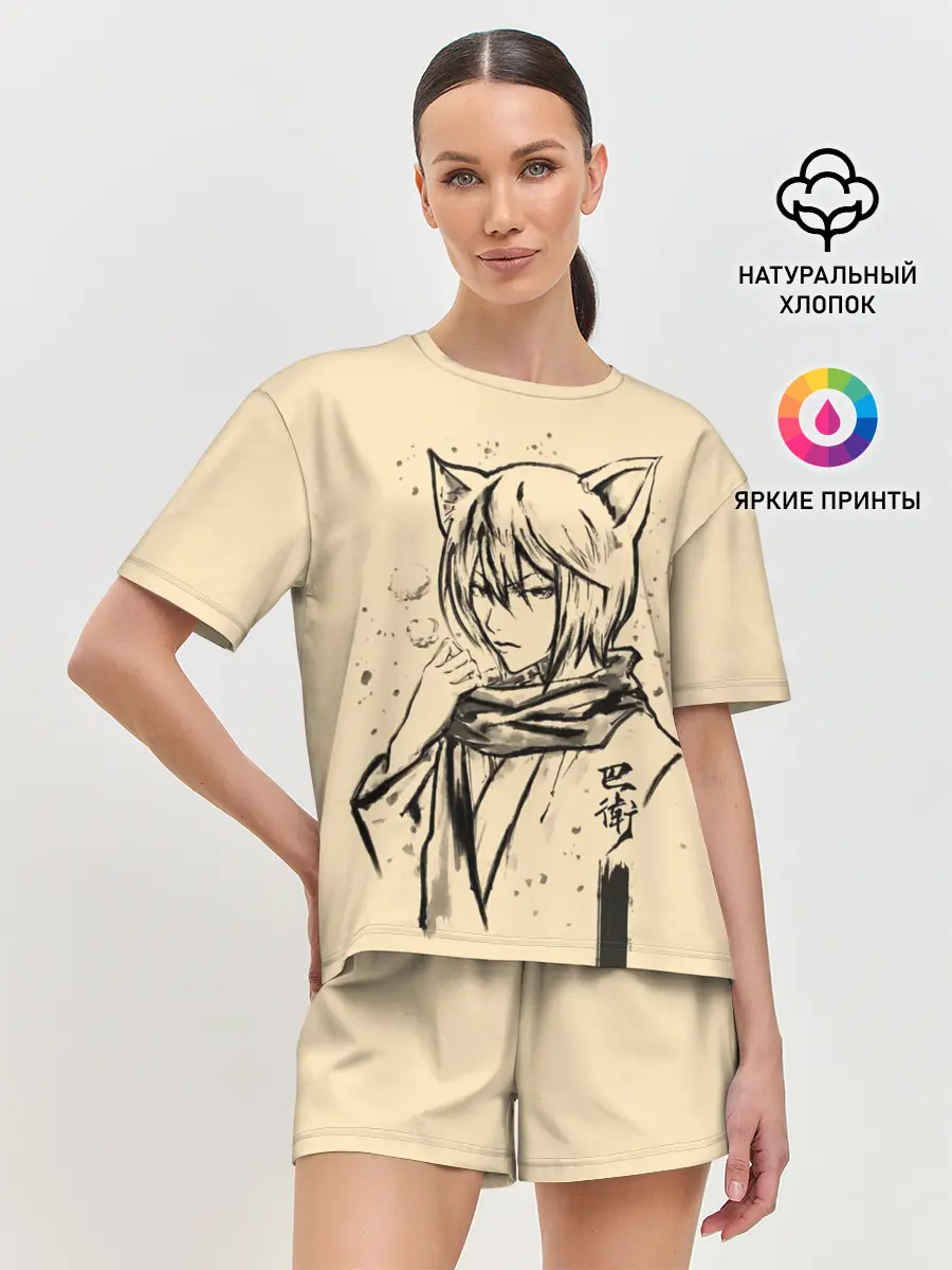 Женская пижама с шортами / Kitsune Tomoe