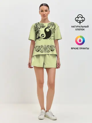 Женская пижама с шортами / кельтский узор