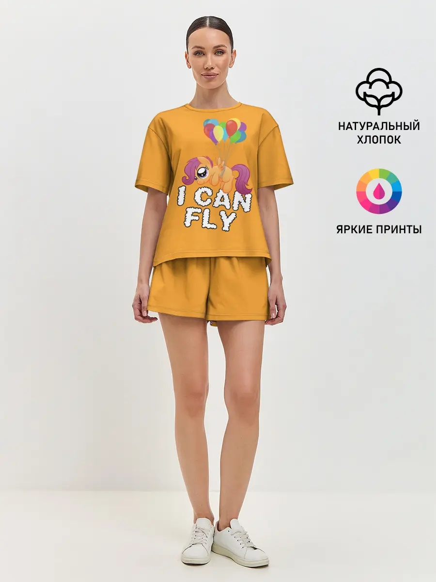 Женская пижама с шортами / Я могу летать