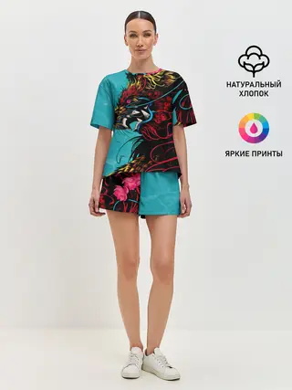Женская пижама с шортами / Дракон | Dragon