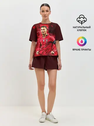 Женская пижама с шортами / Криштиану Роналду