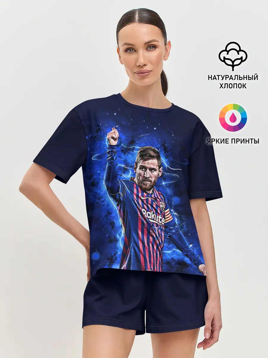 Женская пижама с шортами / Lionel Messi | Barcelona | 10