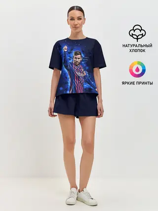Женская пижама с шортами / Lionel Messi | Barcelona | 10