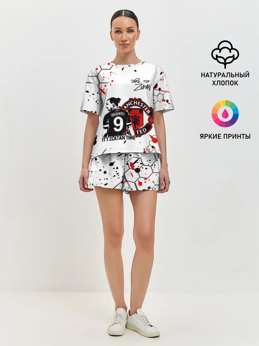 Женская пижама с шортами / ЗЛАТАН ИБРАГИМОВИЧ / МАНЧЕСТЕР