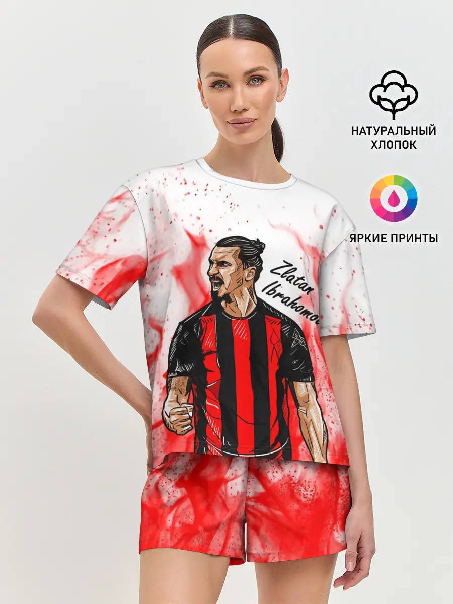 Женская пижама с шортами / ЗЛАТАН ИБРАГИМОВИЧ / МИЛАН
