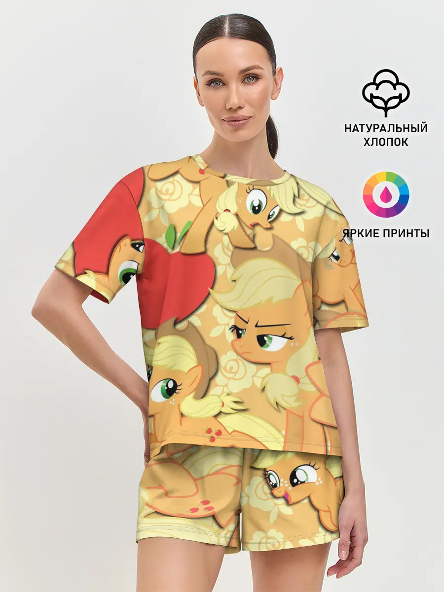Женская пижама с шортами / Applejack pattern