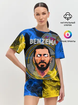 Женская пижама с шортами / KARIM BENZEMA / КАРИМ БЕНЗЕМА