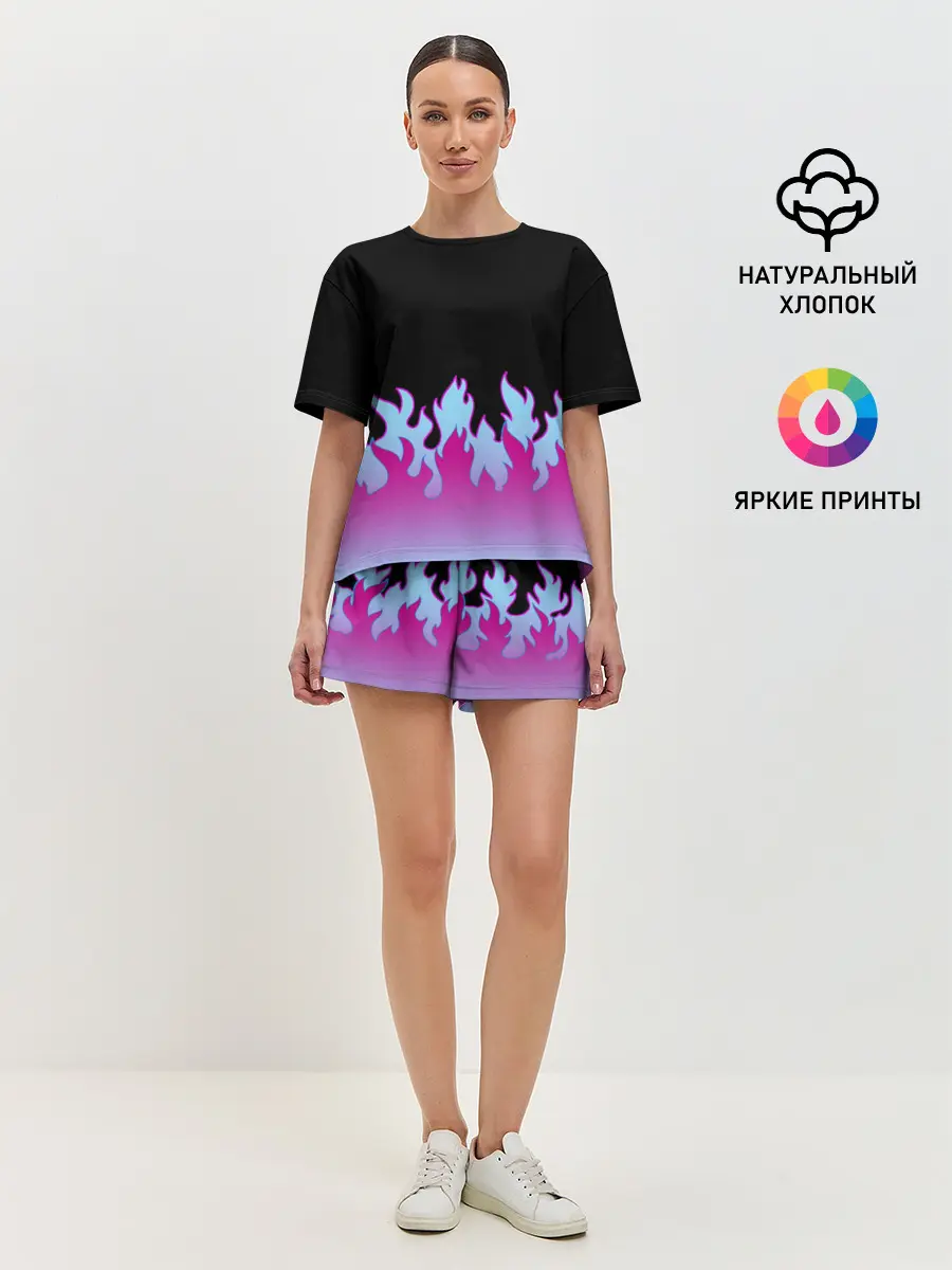 Женская пижама с шортами / ПЛАМЯ 1.0