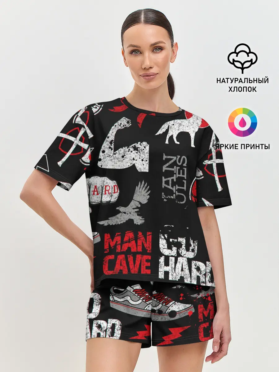 Женская пижама с шортами / ЧТО ТО МОТИВАЦИОННОЕ 3D