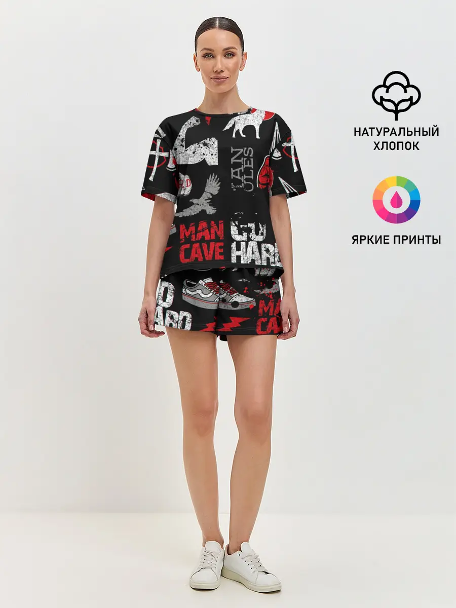 Женская пижама с шортами / ЧТО ТО МОТИВАЦИОННОЕ 3D