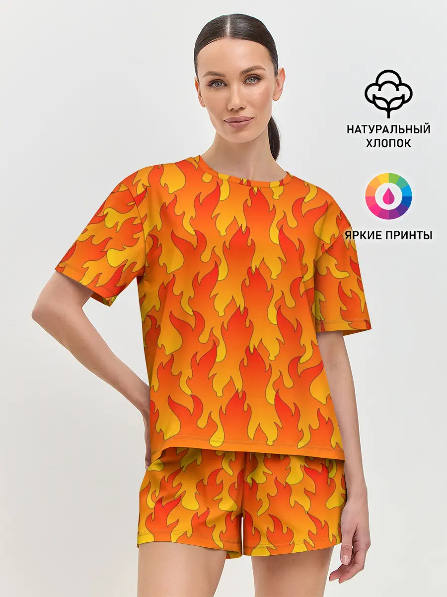Женская пижама с шортами / ПЛАМЯ 2.0