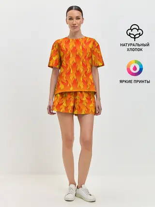 Женская пижама с шортами / ПЛАМЯ 2.0