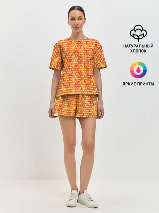 Женская пижама с шортами / РЫЖЕЕ ПЛАМЯ | GINGER FLAME