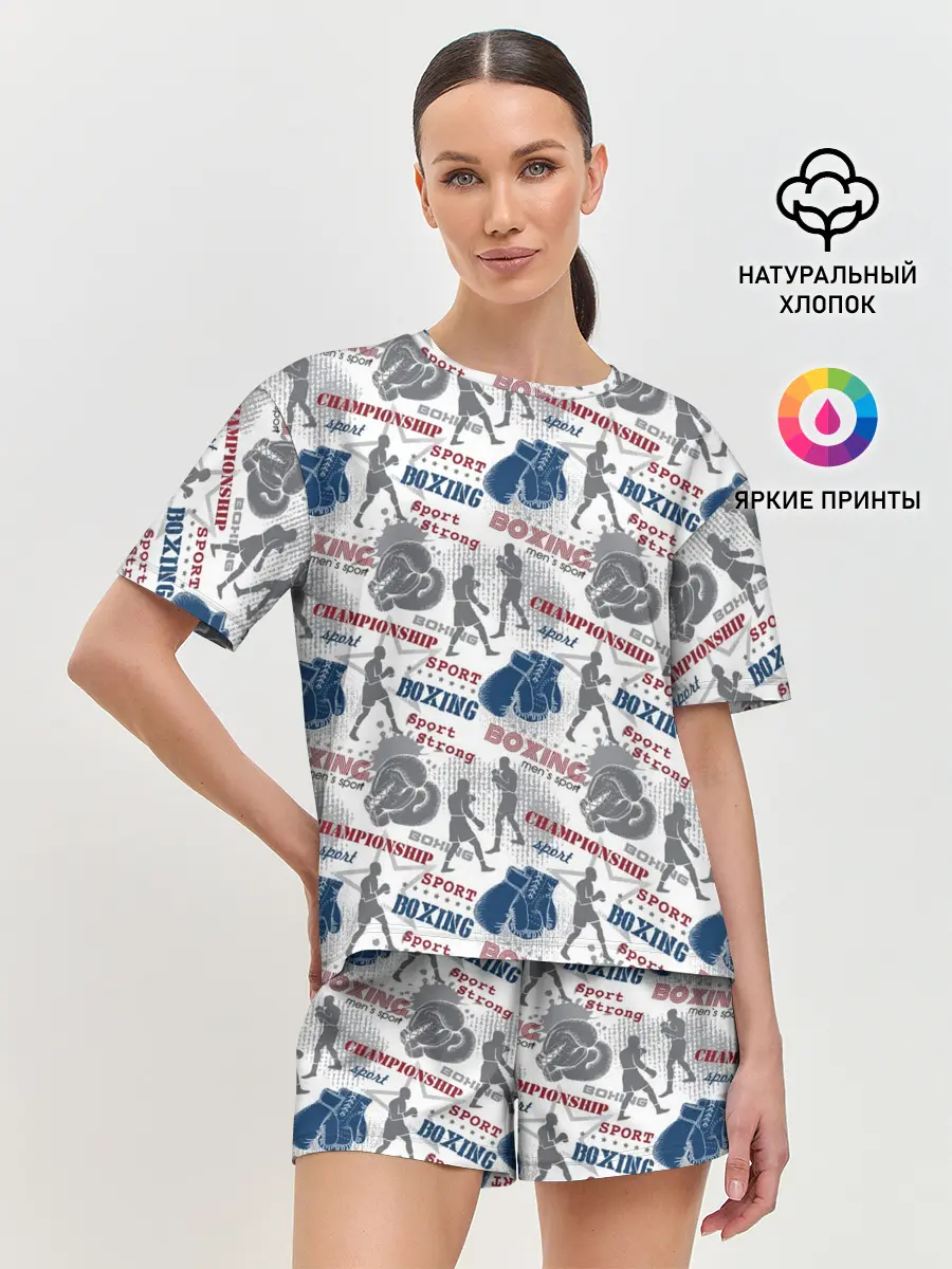 Женская пижама с шортами / Бокс