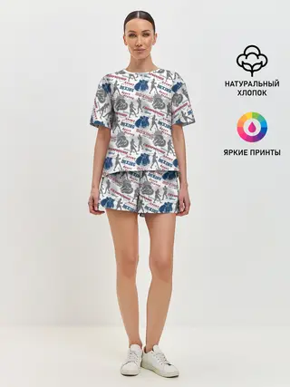 Женская пижама с шортами / Бокс