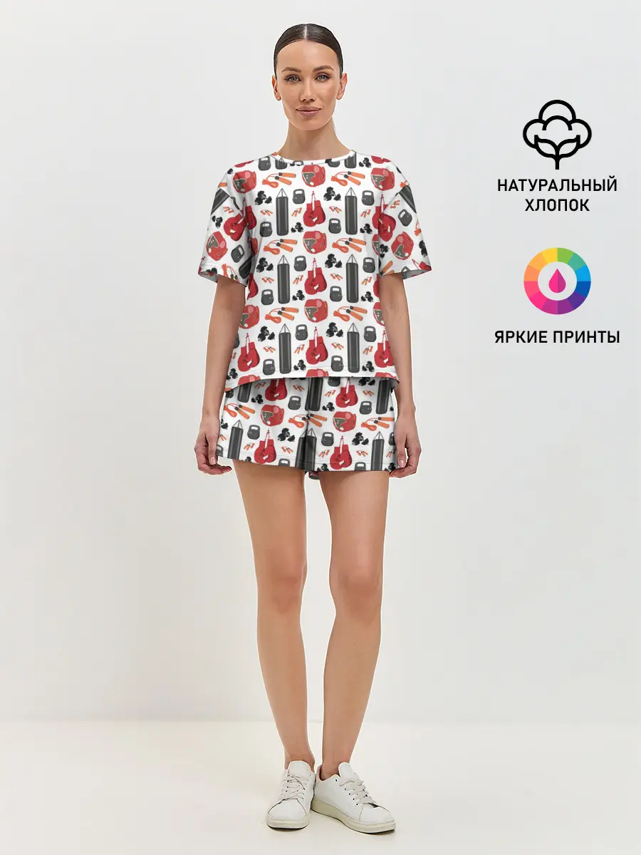 Женская пижама с шортами / Бокс