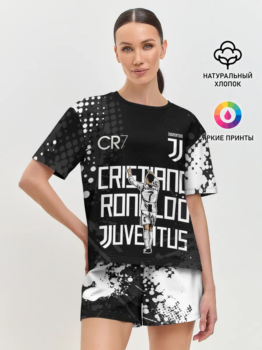 Женская пижама с шортами / КРИШТИАНУ РОНАЛДУ / ЮВЕНТУС