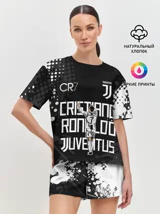 Женская пижама с шортами / КРИШТИАНУ РОНАЛДУ / ЮВЕНТУС