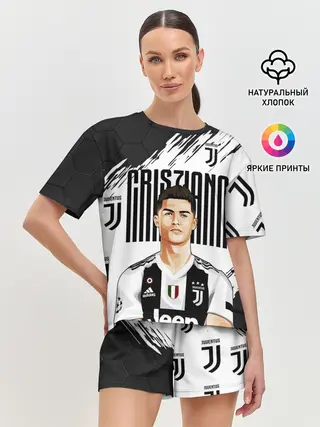 Женская пижама с шортами / КРИШТИАНУ РОНАЛДУ / ЮВЕНТУС