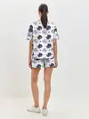 Женская пижама с шортами / Киты и яхты