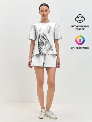 Женская пижама с шортами / рыбка