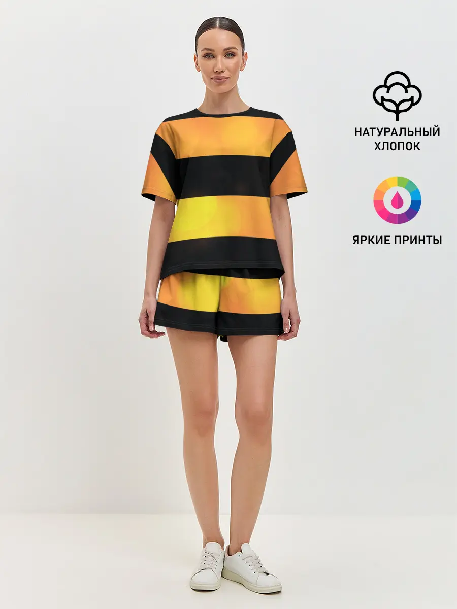 Женская пижама с шортами / Георгиевская лента