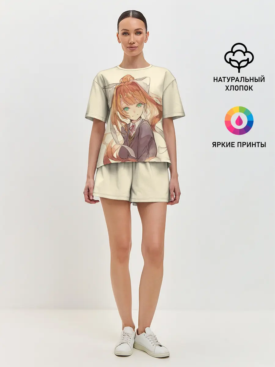 Женская пижама с шортами / Нарисованная Моника