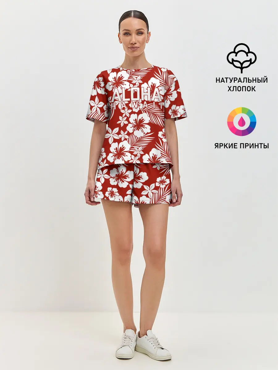 Женская пижама с шортами / ALOHA HAWAII | АЛОХА ГАВАЙИ