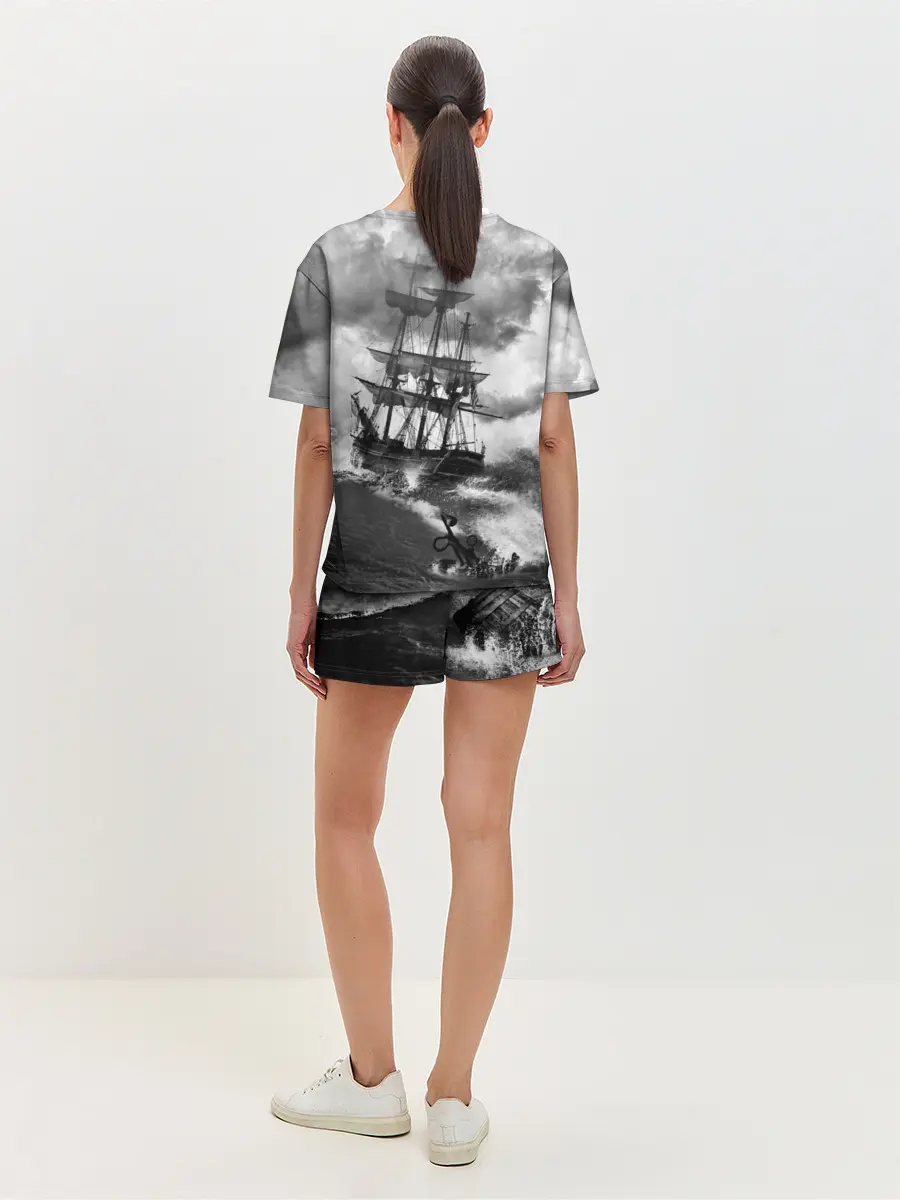 Женская пижама с шортами / Парусник