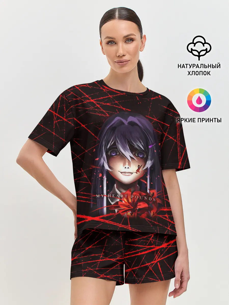 Женская пижама с шортами / Doki Doki Literature Club Юри