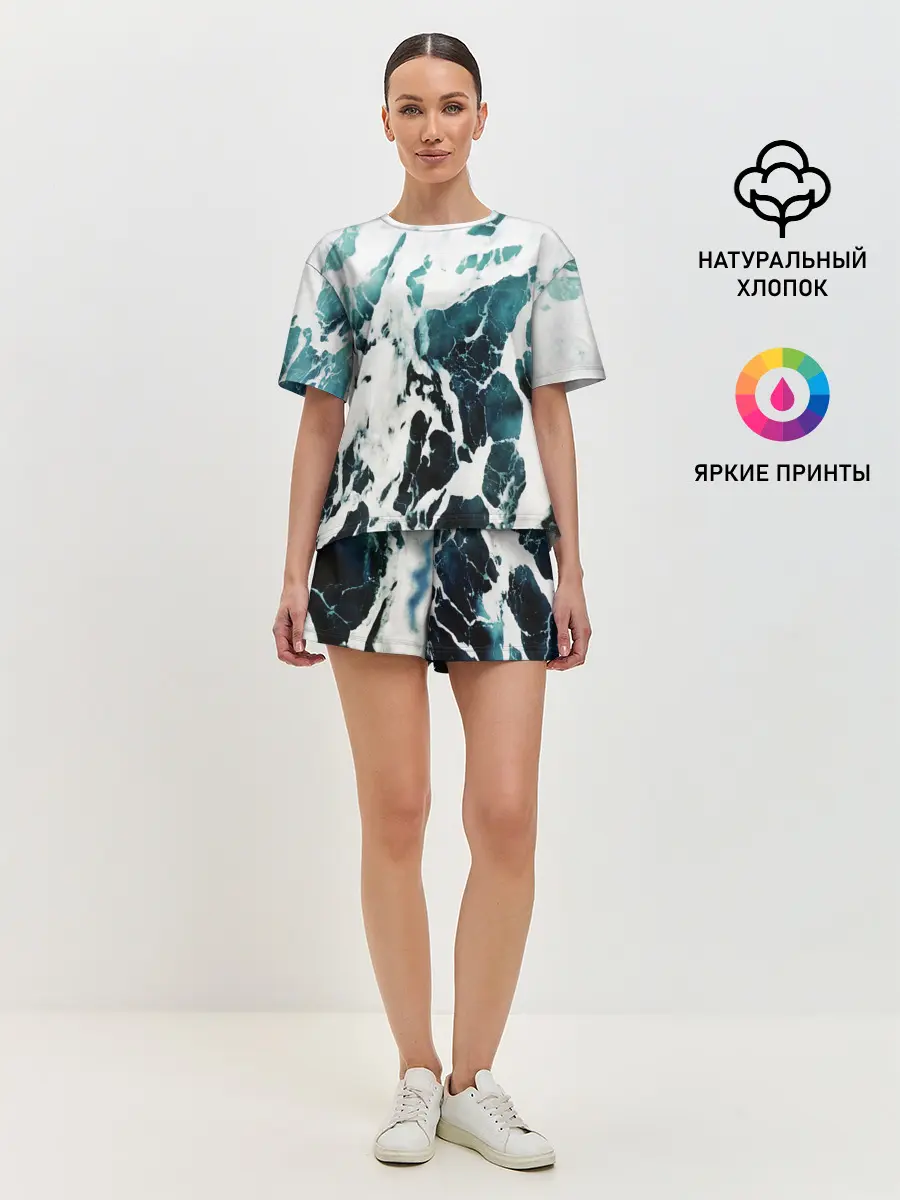 Женская пижама с шортами / море