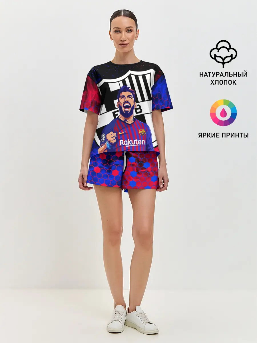 Женская пижама с шортами / ЛУИС СУАРЕС / БАРСЕЛОНА