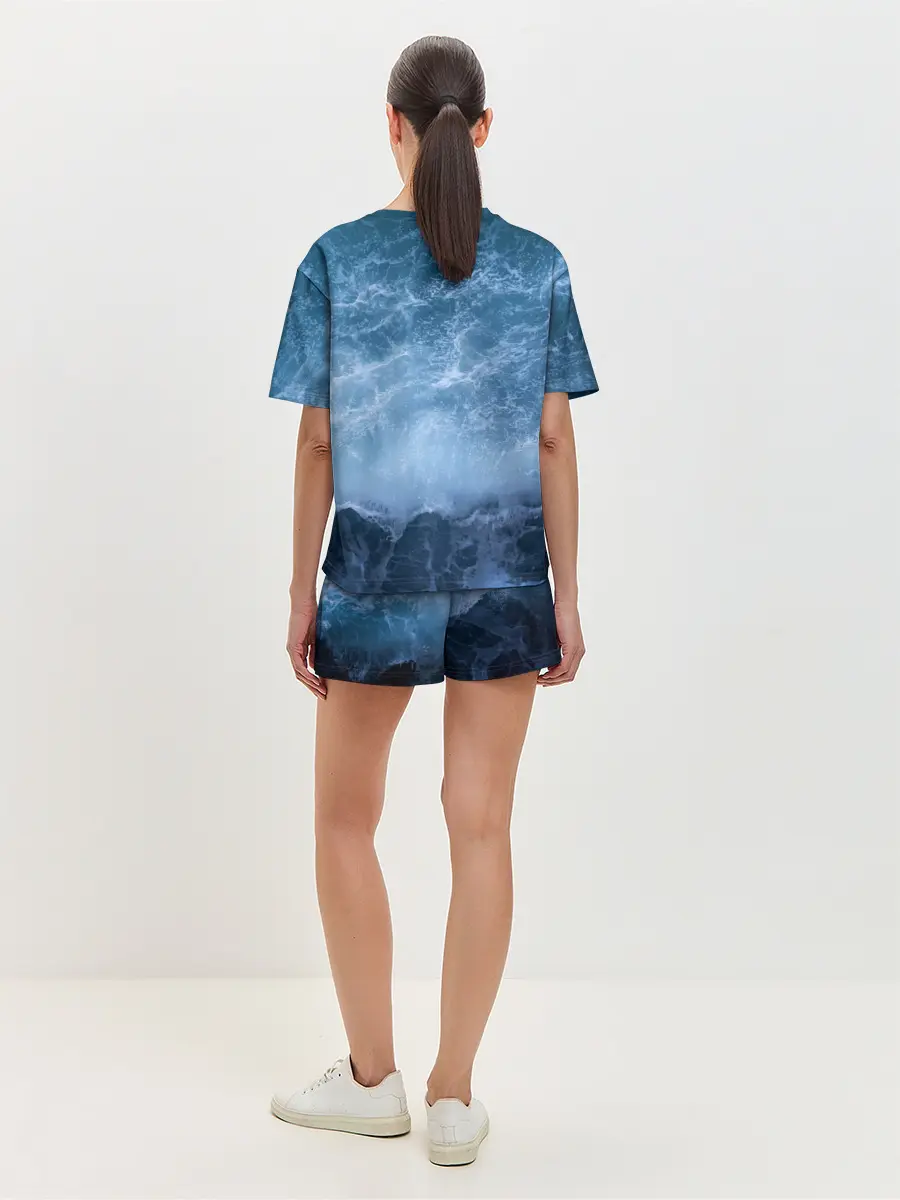 Женская пижама с шортами / океан