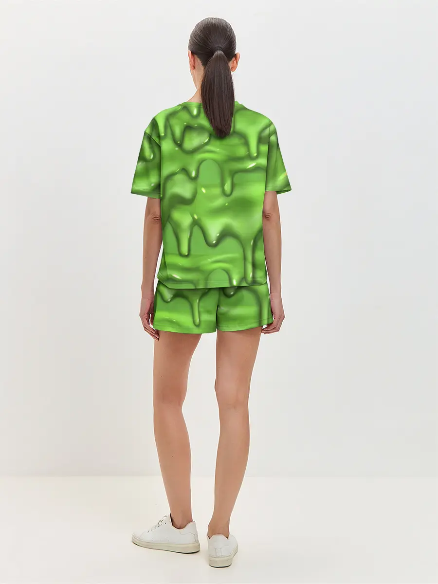 Женская пижама с шортами / Green Slime