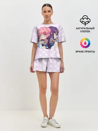 Женская пижама с шортами / Chibi Natsuki and Yuri