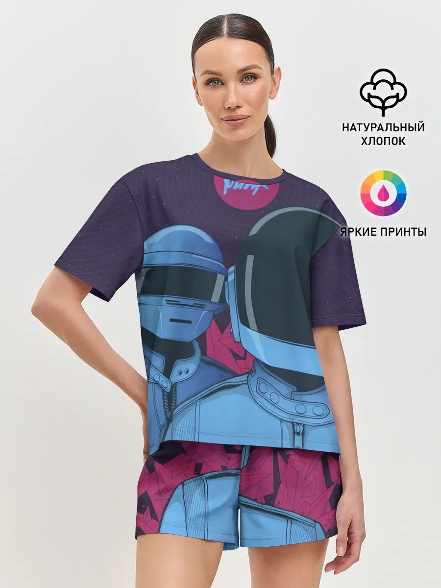 Женская пижама с шортами / Daft Punk