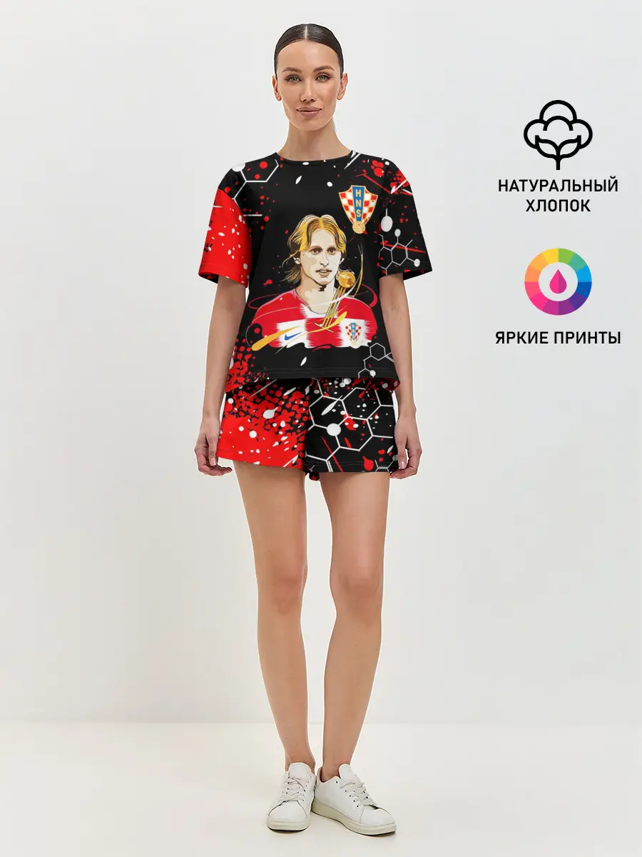 Женская пижама с шортами / ЛУКА МОДРИЧ / LUKA MODRIC