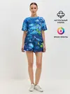 Женская пижама с шортами / Коралловые рыбки